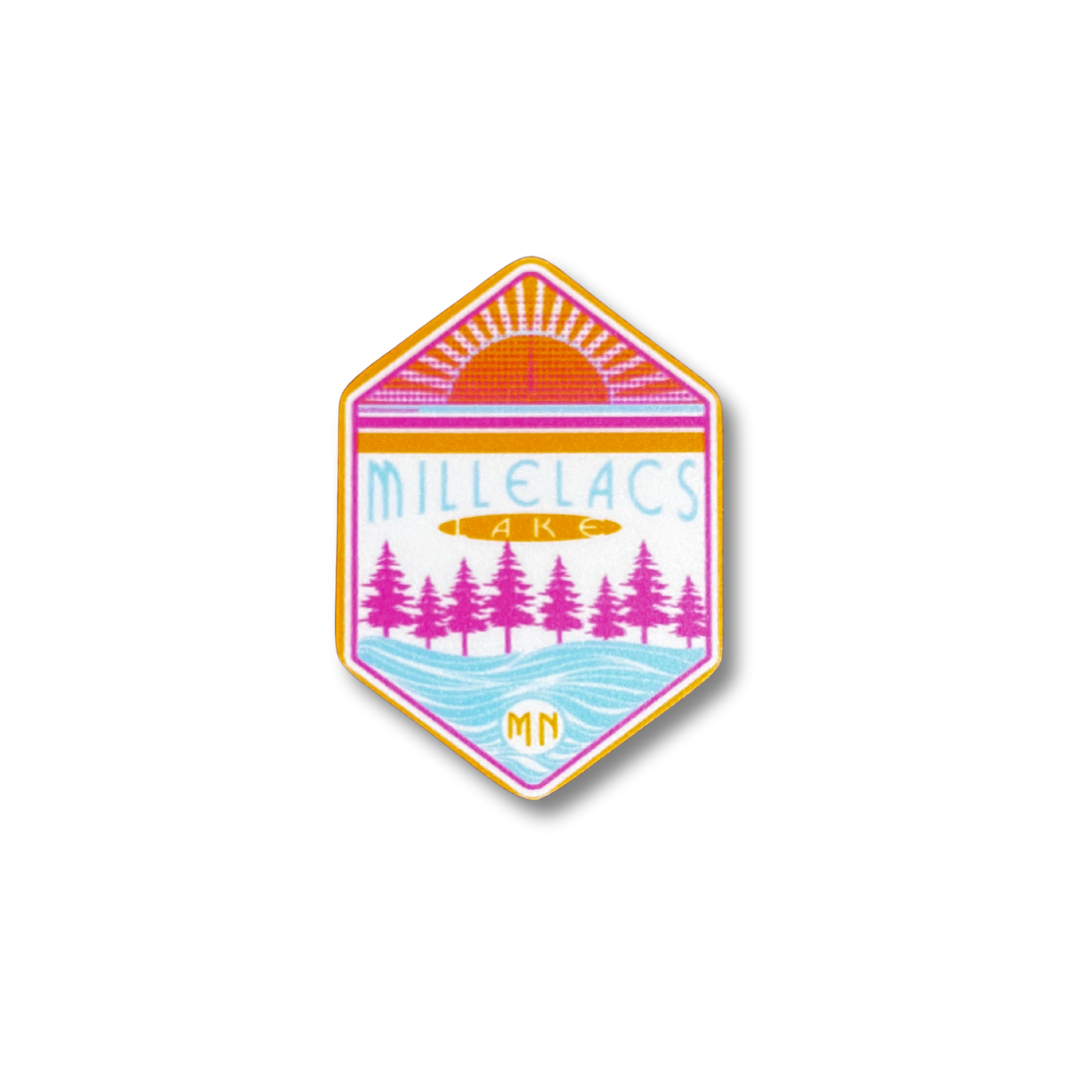 Pink Pine Sunset Sticker